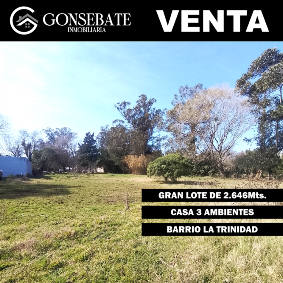 Gran lote con Casa de 3 ambientes