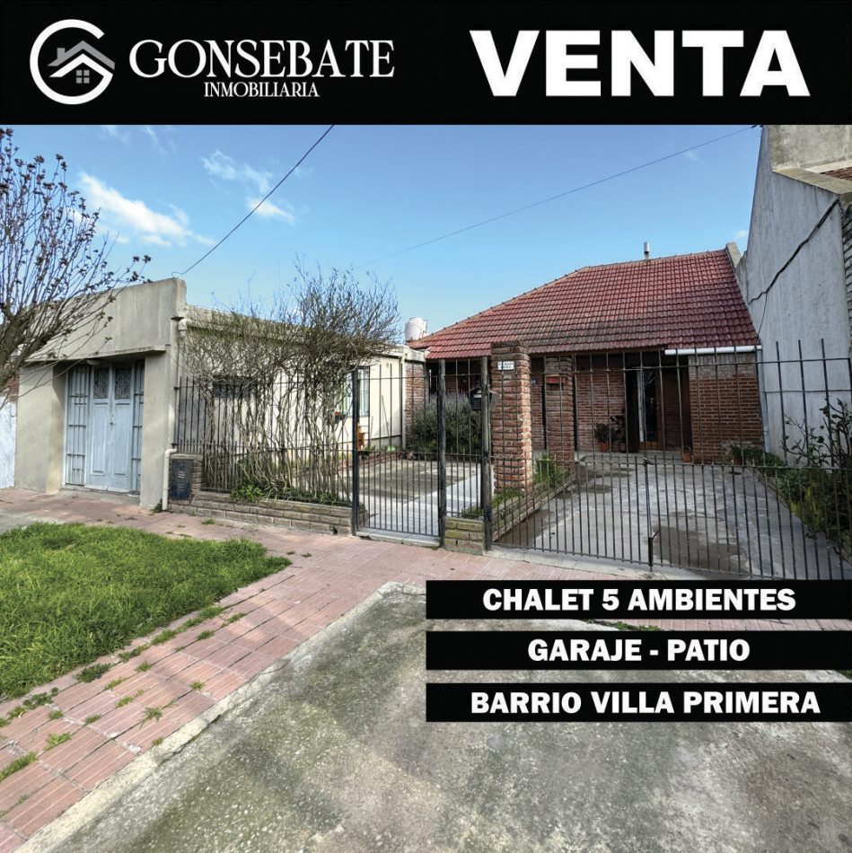 Chalet 5 ambientes con garaje y patio