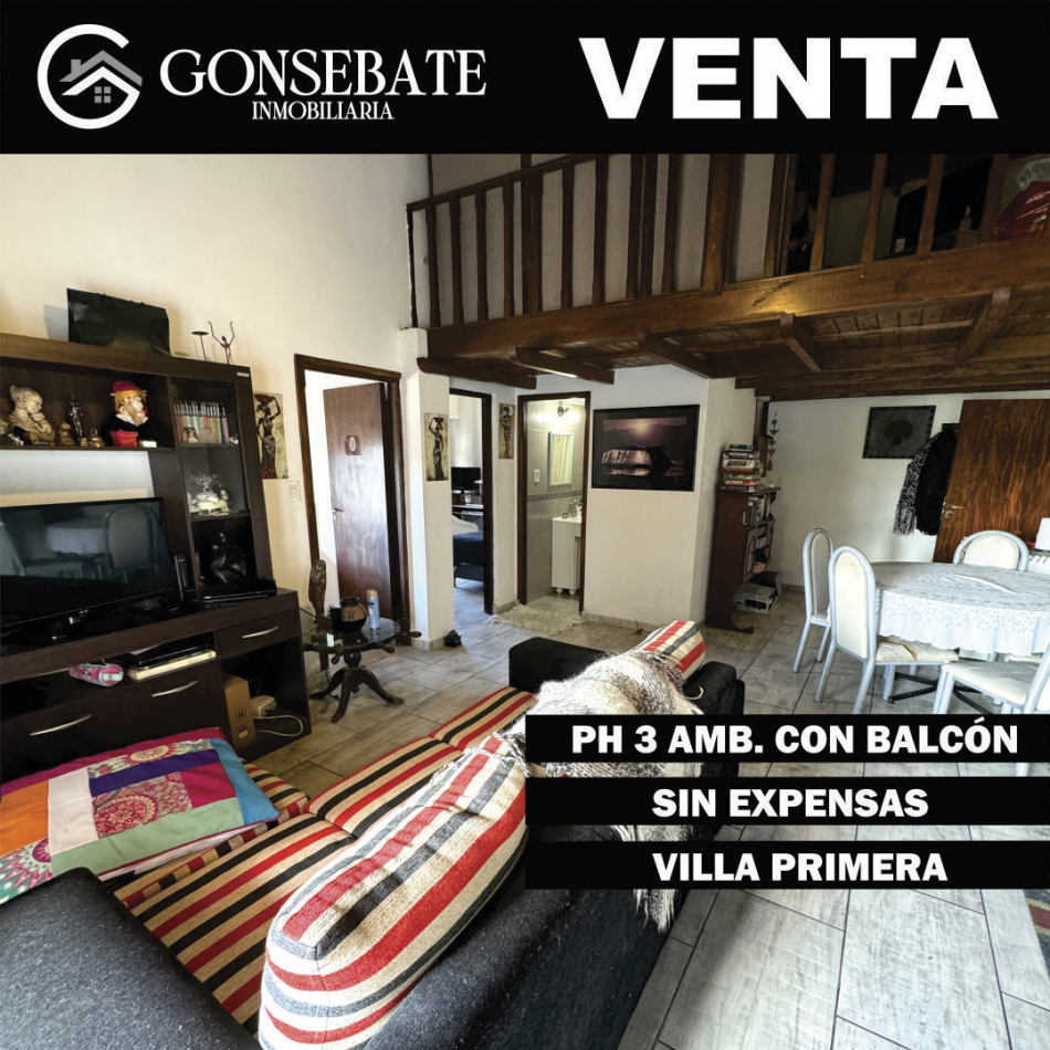 PH 3 AMBIENTES AL FRENTE CON BALCON 