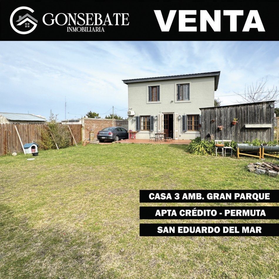 casa 3 ambientes con gran parque, cerca del mar!