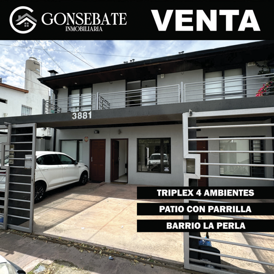 Venta Triplex 4 ambientes en barrio La Perla