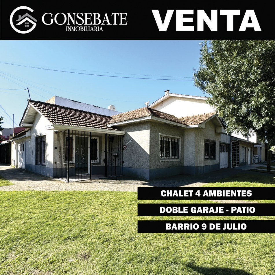 Chalet en Ph 4 ambientes, doble garaje y patio.