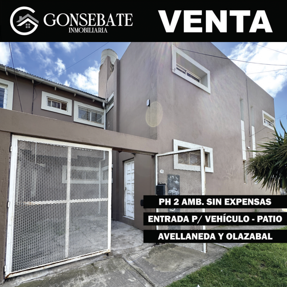 PH dos ambientes con patio, cochera y sin expensas