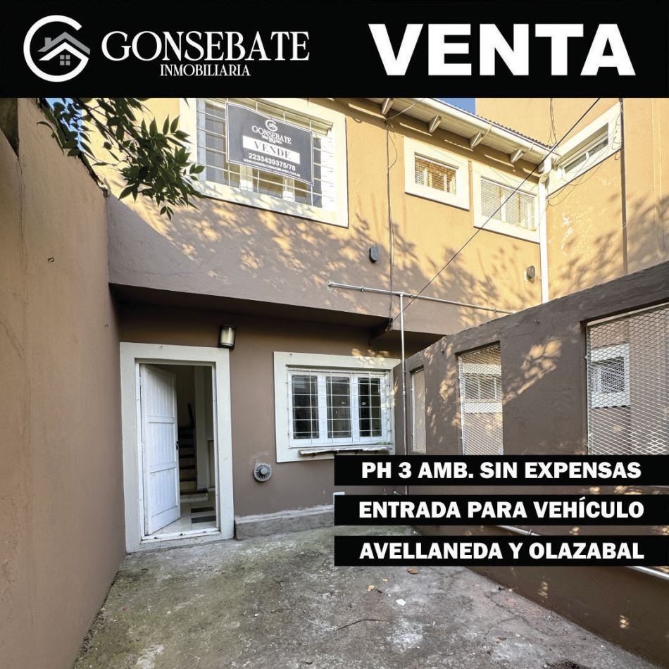 PH 3 AMBIENTES SIN EXPENSAS Y CON ENTRADA PARA VEHICULO