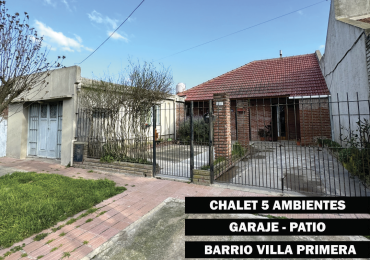 Chalet 5 ambientes con garaje y patio