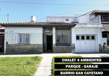 Chalet 4 ambientes con parque y garaje
