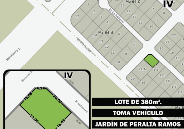 Venta de Lote en barrio El Jardin 