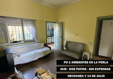 Ph 2 ambientes con patio en barrio La Perla 
