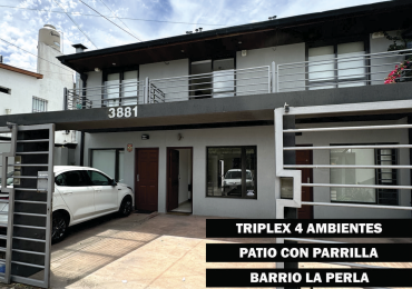 Venta Triplex 4 ambientes en barrio La Perla