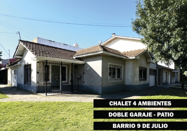 Chalet en Ph 4 ambientes, doble garaje y patio.