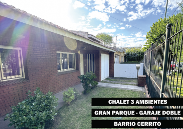 Venta Chalet 3 ambientes, garaje doble y gran parque!  